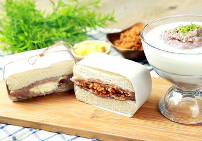 爆漿芋泥吐司 + 芋泥牛奶 (影音)