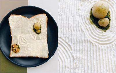 日本「枯山水」庭園畫在吐司上！在家也能當早餐界藝術大師