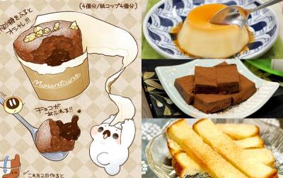 免烤箱奶油酥條、黃金比例豆腐厚鬆餅！5 道療癒甜點插畫食譜