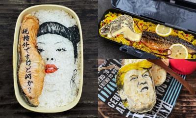 川普、奈良美智公仔用食材神還原！日本主婦DIY「名人肖像便當」超逼真