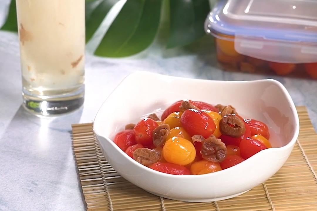「冰釀梅汁小番茄」炎夏超開胃！一步驟變梅子氣泡飲