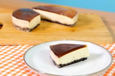 咖啡奶凍慕斯蛋糕 | 免烤箱做出完美三層次、入口即化的甜點
