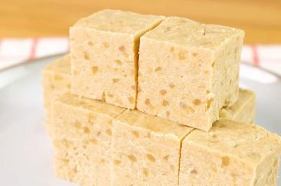 嫩豆腐做「雪花酥」吃得到淡淡麵茶香！５食材免烘烤做飲控甜點