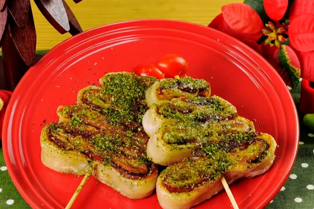 「蔥抓餅耶誕樹」應景吸睛又好吃！親子輕鬆DIY派對點心串