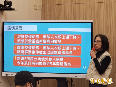 類流感、腹瀉疫情「雙降」 流感最快3月中脫離流行期