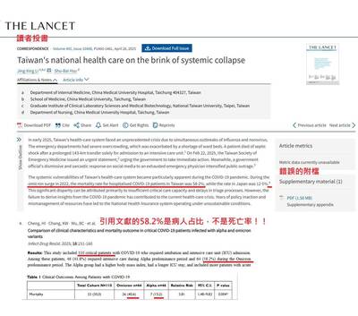 健康網》台灣健保瀕臨崩潰？ 陳志金批期刊讀者投書審查不嚴謹