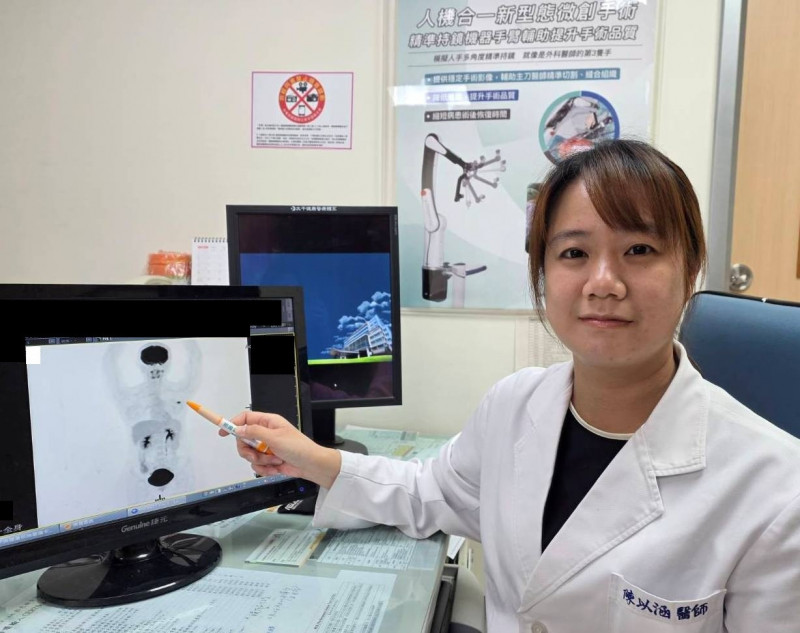 苗栗市私立大千醫院乳房外科醫師陳以涵表示,研究顯示三陰性乳癌接受先期性或學治療的效果比其他類型乳癌好,能達到病裡完全反應。(苗栗市大千醫院提供) 苗栗市私立大千醫院乳房外科醫師陳以涵表示,研究顯示三陰性乳癌接受先期性或學治療的效果比其他類型乳癌好,能達到病裡完全反應。(苗栗市大千醫院提供)