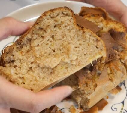 健康網》無加糖「香蕉核桃磅蛋糕」 1片125卡可解饞