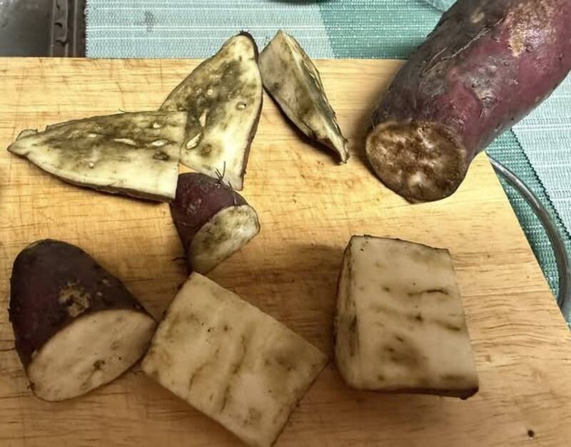 前立委高嘉瑜在臉書發文怒批,昨晚在大全聯買了1包栗子地瓜,切開發現竟然都爛掉了,打電話給客服怎樣都接不到客服人員,大全聯表示,深表重視並致上歉意,並將商品全數下架。(取自高嘉瑜臉書) 前立委高嘉瑜在臉書發文怒批,昨晚在大全聯買了1包栗子地瓜,切開發現竟然都爛掉了,打電話給客服怎樣都接不到客服人員,大全聯表示,深表重視並致上歉意,並將商品全數下架。(取自高嘉瑜臉書)