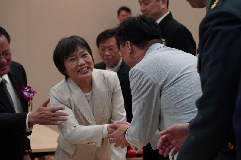 內政部長劉世芳出席簽署儀式。（記者鄭景議翻攝）