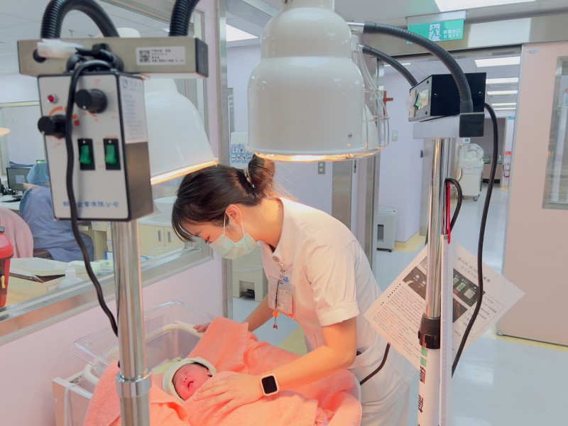 彰基今天中午為止有3位元旦寶寶來報到。（圖由彰基提供）