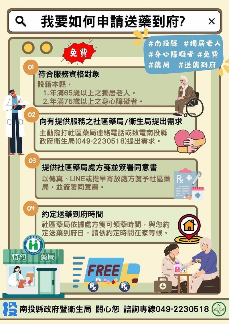 獨居或身障長者春節拿藥免憂 南投社區藥局送藥到家