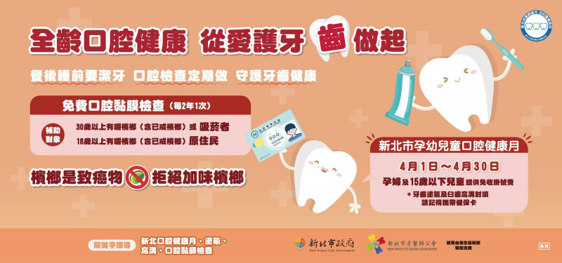 新北孕幼兒童口腔健康月 孕婦、15歲以下兒童合作院所看牙免掛號費