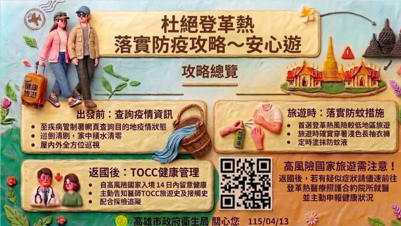 高雄男遊馬爾地夫 返國發燒確診登革熱