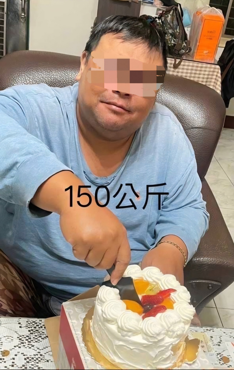 余姓患者體重曾達150公斤。(嘉義基督教醫院提供) 余姓患者體重曾達150公斤。(嘉義基督教醫院提供)