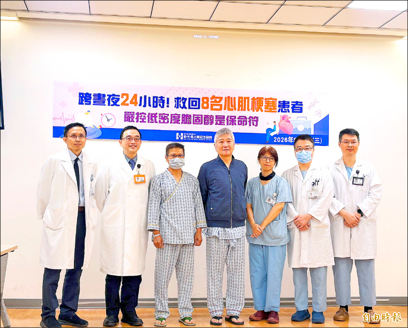 ▲新光醫院團隊24小時內成功搶救8名心肌梗塞患者。(記者侯家瑜攝) ▲新光醫院團隊24小時內成功搶救8名心肌梗塞患者。(記者侯家瑜攝)