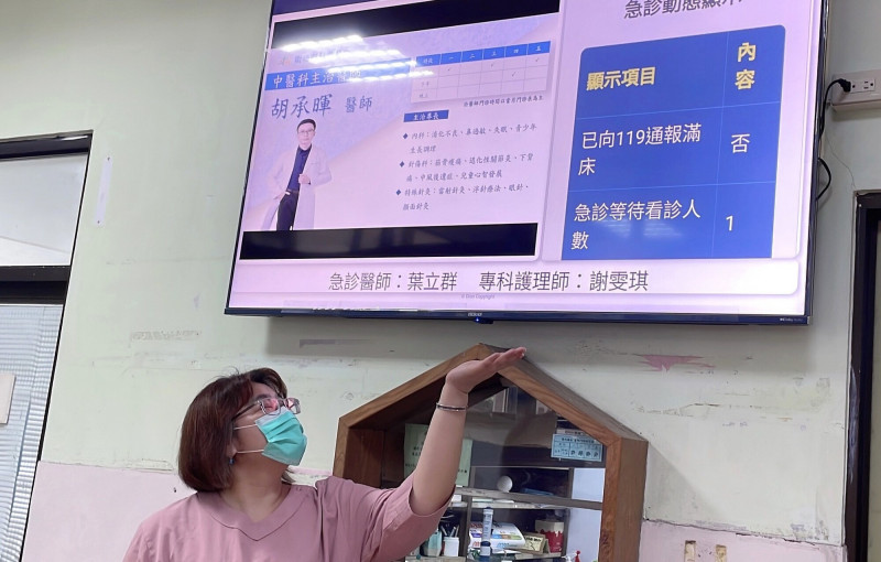 部立新營醫院急診推智慧分流 啟用急診動態即時顯示器