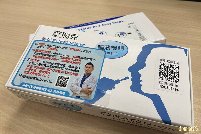疾管署今(4)天宣布推出限時2週愛滋自我篩檢優惠。(資料照) 疾管署今(4)天宣布推出限時2週愛滋自我篩檢優惠。(資料照)