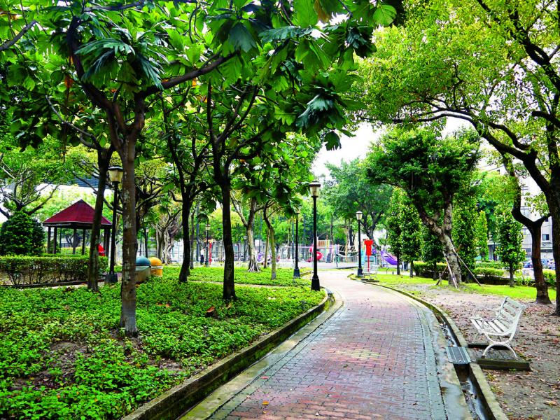 生活圈內也有不少公園綠地，圖為開元公園。