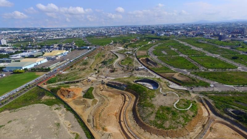 水湳智慧城是台中重要建設之一，內部的中央公園今年將完工，周邊房市也跟著受惠，交易量增加。(本報資料照)