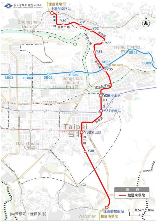 台北市捷運局6日宣布，「捷運東環段可行性研究」已獲國家發展委員會審議通過。(圖/台北市捷運局提供)