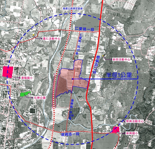聚興產業園區基地位於潭子區，面積共14.76公頃。(台中市經發局提供)