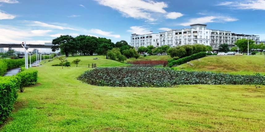 遷村安置預定地，鄰近中崙公園環境優美。（圖：高市府提供）