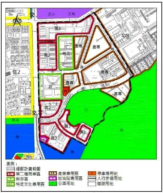 變更範圍包括高雄市楠梓區油廠段129地號等97筆土地，中油佔地53.55公頃、台糖0.04公頃、民間私有土地0.05公頃與國產署1.85公頃，同時也是經濟部「循環經濟推動方案」擇定循環經濟研發場域。（圖：高雄市府提供）