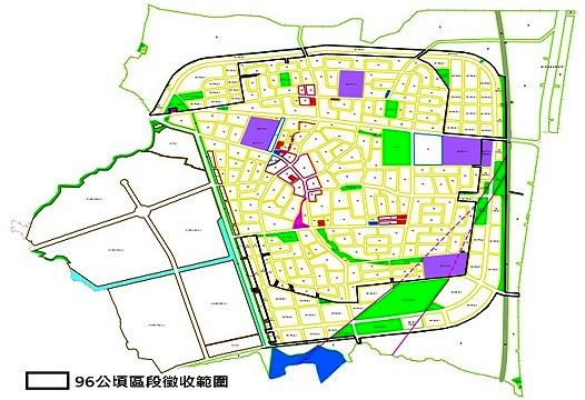 大社96公頃區段徵收區範圍。（圖：高市府提供）