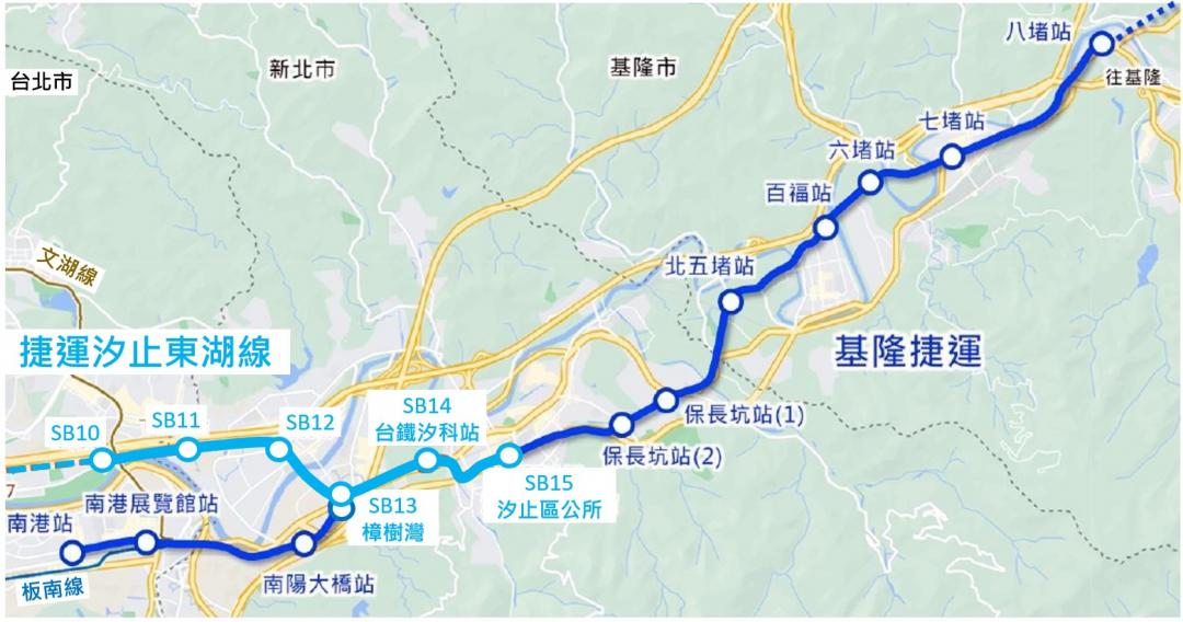 基隆捷運路線圖。（新北市政府提供）