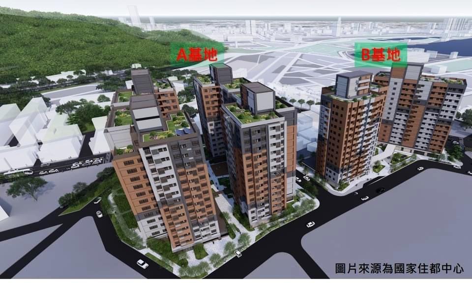 左營「永清安居」A、B基地今(23)日動土開工，本案位於原左營復興新村的A、B兩處基地面積共計1.5公頃，由內政部及國家住都中心規劃興建6棟皆為地下3層、地上14層，預計1200戶社會住宅，預計於117年6月竣工。(圖:國家住都中心提供)