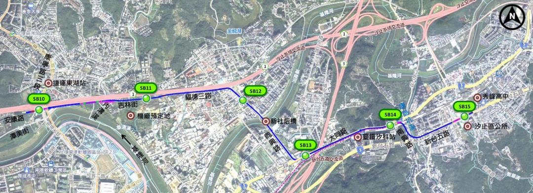 捷運汐東線路線圖。(圖/新北市政府提供)