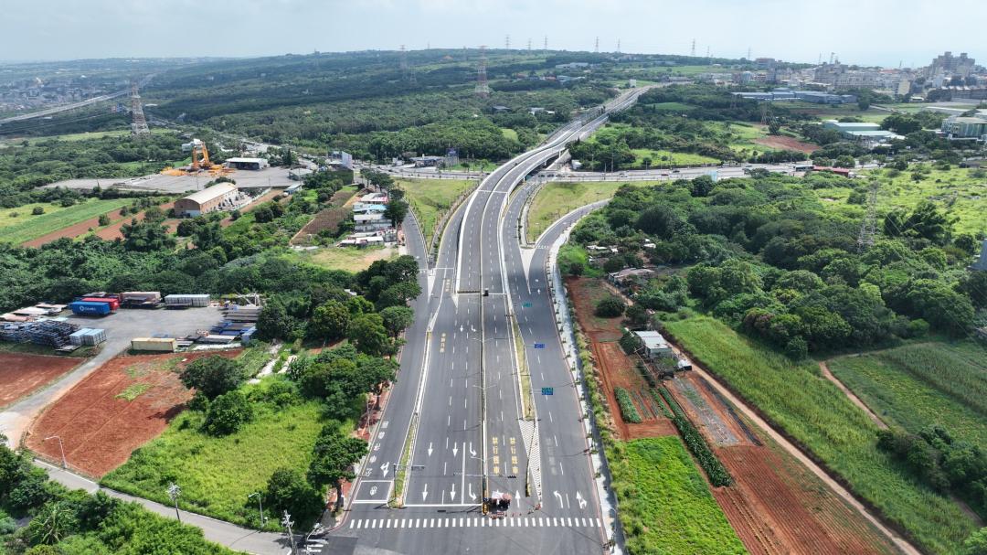 中科園區西南向聯外道路「特五號」去年正式通車後。(圖/擷取自建設大台中臉書)