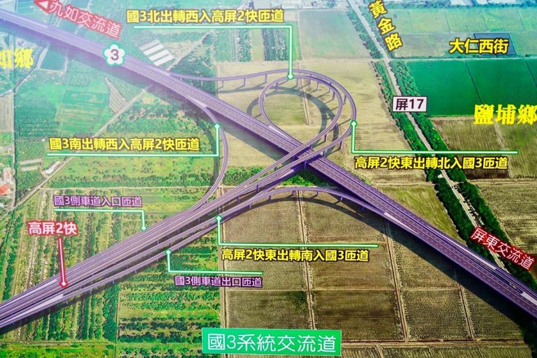 行政院長卓榮泰1日指示「希望於115年進行開工典禮」，屏東縣長周春米也積極爭取政院讓高屏2快建設計畫儘速核定，以早日完成屏縣「一捷、二鐵、三快速」交通路網。(圖:屏縣府提供)