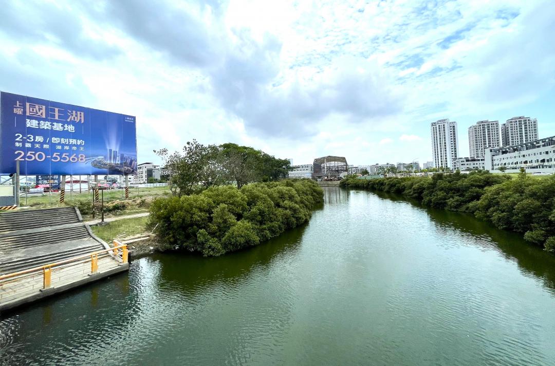 台南市安南區九份子水岸景觀優美，成為景觀輕豪宅大樓推案新重鎮。