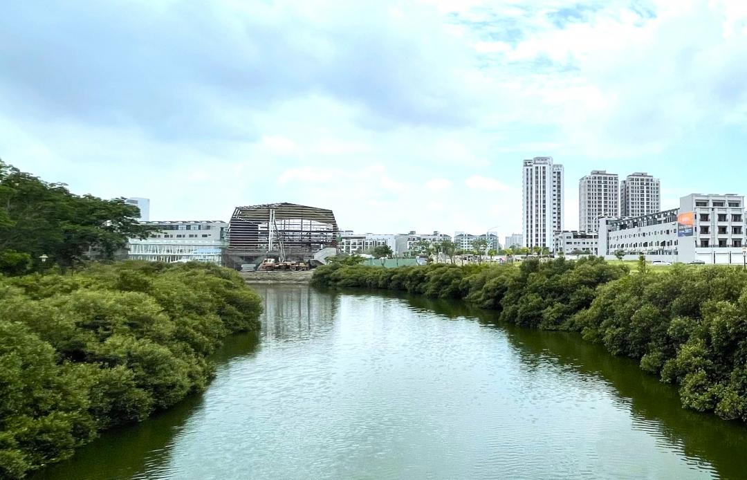 「臺南市安南區全民運動館新建工程」，目前工程進度已達65%，預計115年中旬完工，景觀鋼橋將讓九份子重劃區水岸景觀增添亮點，可望成為打卡新地標。