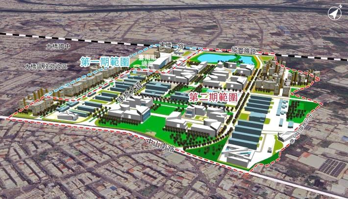 永康砲校創意設計園區二期年底將推動，佔地約69公頃。(圖:台南市府提供)