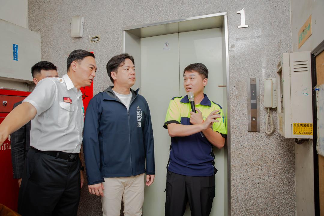 新竹市首創全額補助老舊大樓消防警報及廣播維修經費。（新竹市政府提供）
