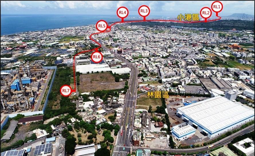 小港林園線是既有高雄捷運紅線的往南延伸，將採一車到底方式，將設6座地下車站及1座高架車站，路線行經小港區及林園區，軌道交通建設將大幅提升小港與林園聯外交通。(圖:高市府捷運局提供)