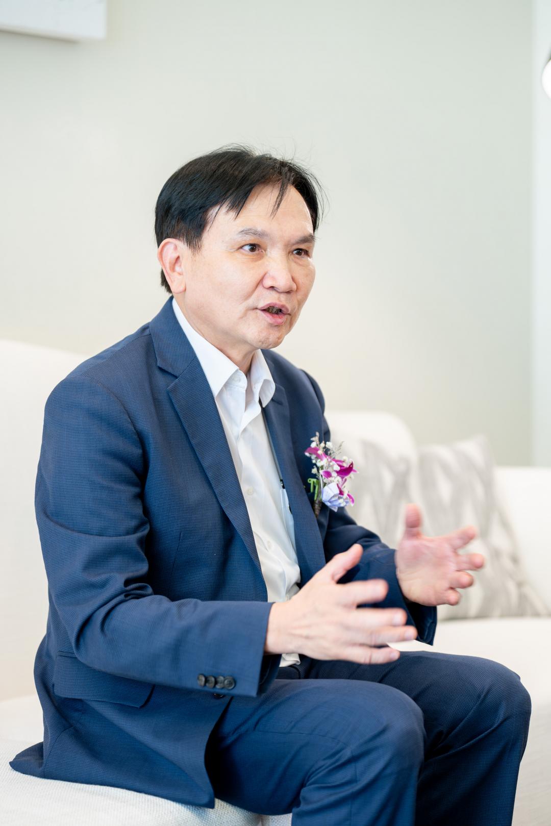 聖得福建設執行長洪正雄，深耕台北市都更改建多年。（業者提供）