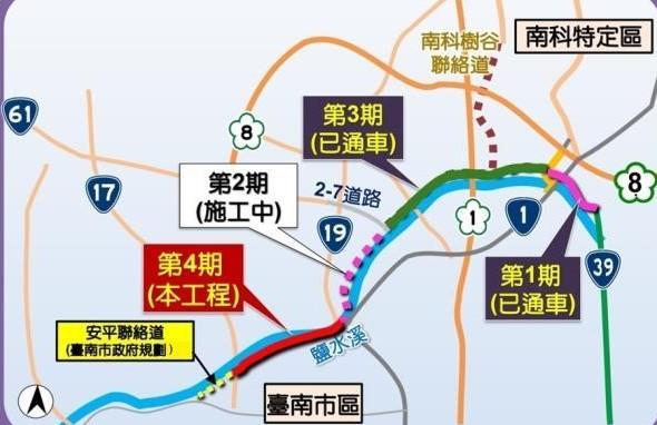 推動中的北外環快速道路四期，預計最快115年6月完成用地取得，將讓南科購屋圈更擴大且便利。(圖:南市府工務局提供)