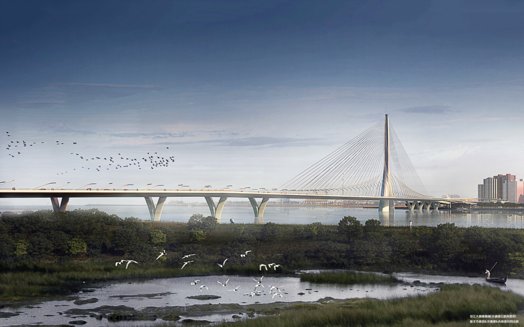 淡江大橋即將在9月橋體合龍、明年上半年通車，可以終結淡水、八里兩岸居民塞車之苦。(圖/新北市政府提供)