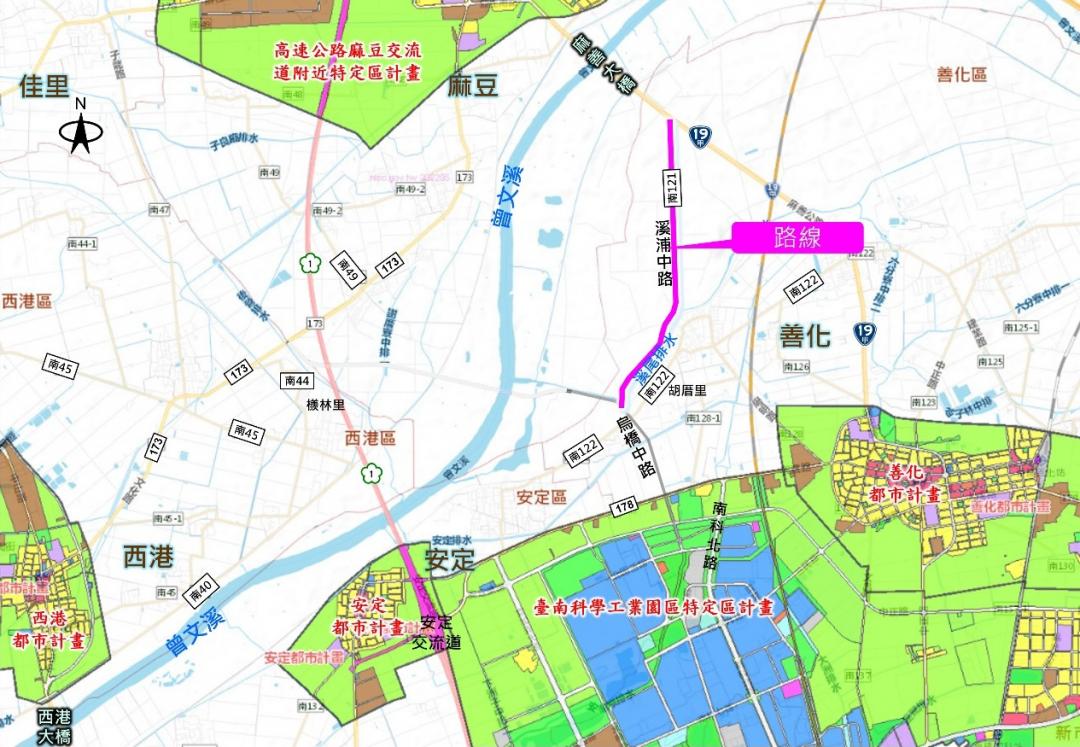 為解決南科大批上下班人潮的交通問題,南121線溪埔中路拓寬暨新闢道路工程16日動工,為南科園區聯絡溪北的重要道路建設,完工之後將提供南科更便捷的交通。(圖:內政部國土管理署提供)