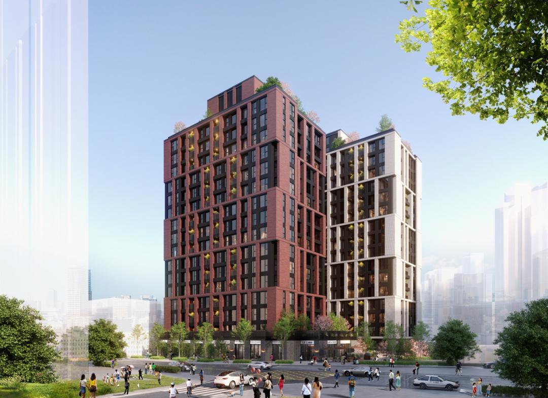 「土城清水案」將改建為地上16層、地下4層全新大樓。(圖/新北住都中心提供)