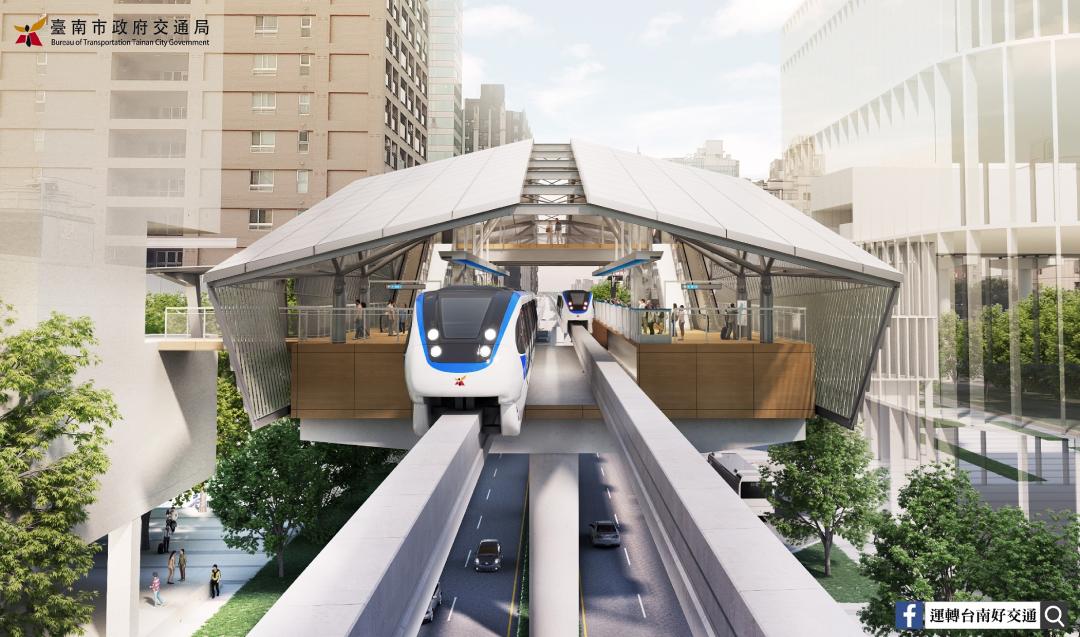 台南首條捷運的藍線10月下旬正式獲行政院核定後，台南市府將力拼2026年底前動工，熱門預定站區6字頭房價領軍。(圖:南市府交通局提供)