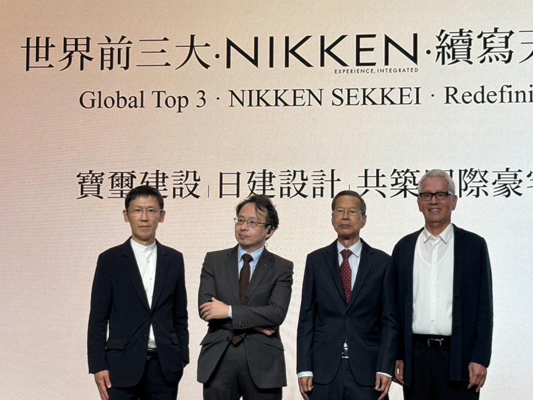 寶璽建設18日正式公開台中七期新案「寶璽天讚」，其坐落七期新市政中心。右1為寶璽建設創辦人梁德煌。(圖/記者張瀞勻攝)