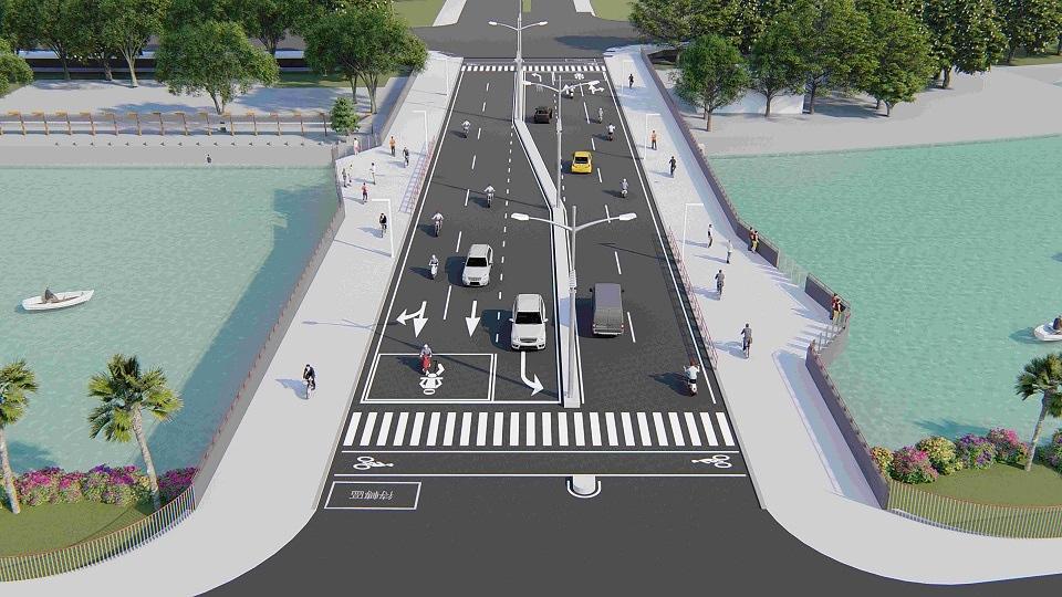 九如路橋拆除完成後，去年8月初正式動工進行新橋改建，目前正施作橋墩工項，預計於115年6月完工通車。(圖:高市府提供)