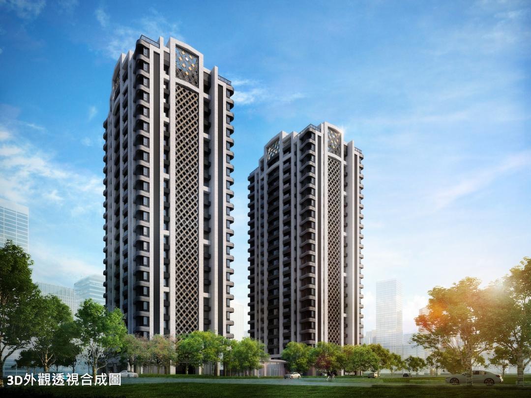 「士科大院.」規劃兩棟地上22層，地下5層，請來國際團隊打造。（透視圖、業者提供）