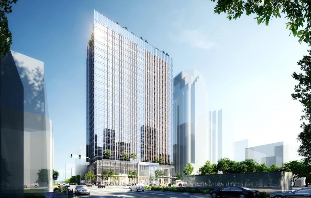 高雄捷運橘線 O4 站聯合開發案，為高雄市政府與麗寶集團攜手推動的首件捷運聯合開發案，規劃興建地上23層、地下4層 A 級商辦大樓。(圖:高市府捷運局提供)