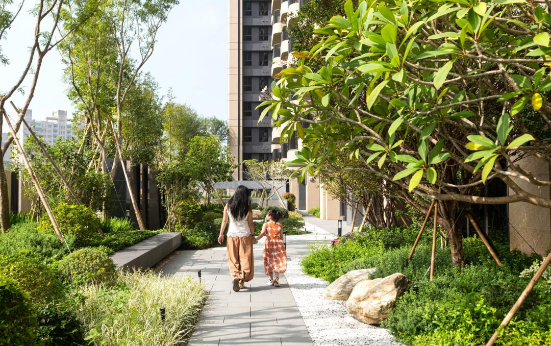 社區規劃中庭花園，住戶可天天悠閒欣賞綠景。(圖:業者提供)